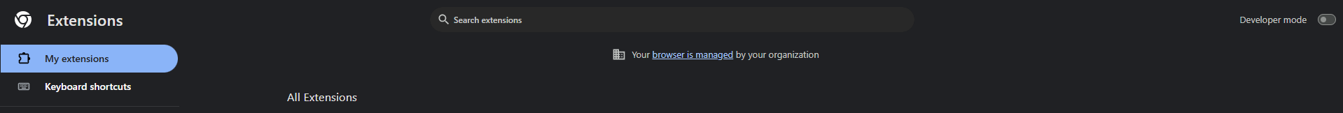 Chrome Extensions page with Developer mode inactive